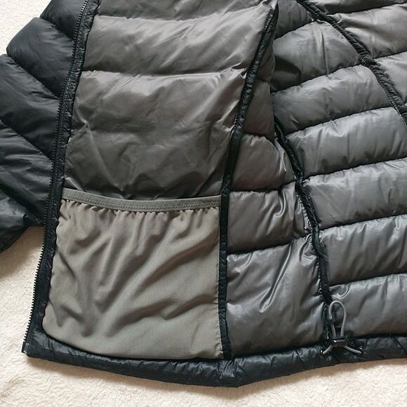 LL Bean Puffer Jacket Women XLPetite Gray 850 Down Pertex Quantum Downtek Packab - Picture 6 of 11